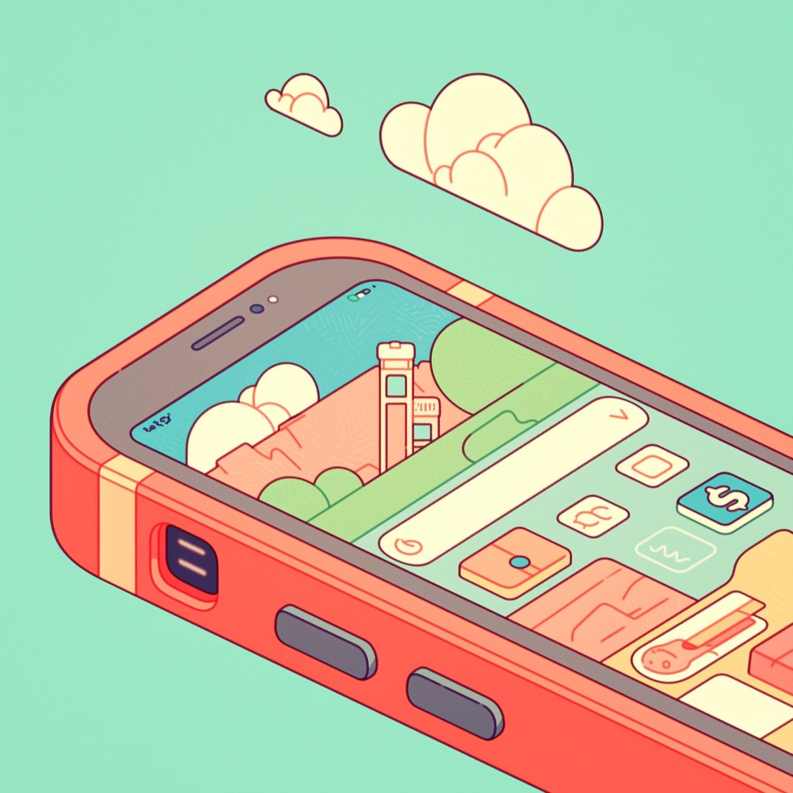 ASTERISK — mobile app illustration
