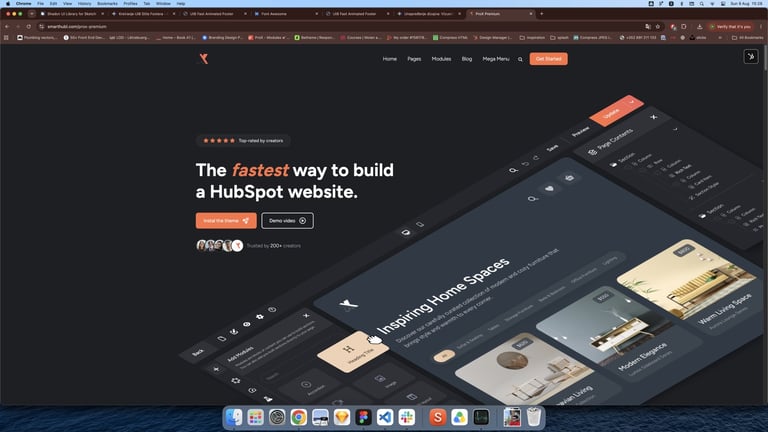 Preview of a HubSpot theme landing page